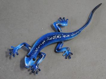 Gecko in Farbe - handbemalt - Metall - Wanddekoration