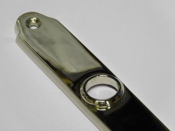 Schmale Türplatte – PZ 92 – Hochglanzvernickeltes Messing