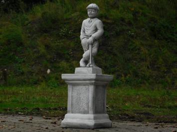 Statue Golfer auf Sockel – 78 cm – Stein