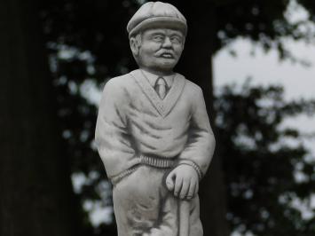 Statue Golfer auf Sockel – 78 cm – Stein
