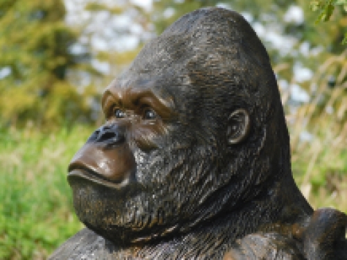 Exklusive Statue Gorilla mit Gorillababy - XXL - Polystone - detailliert