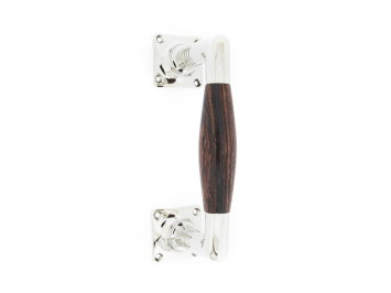 Greep Nikkel Glans met Palissanderhout - 16 cm