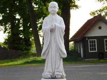 Groetende Monnik op Sokkel - Volledig Steen