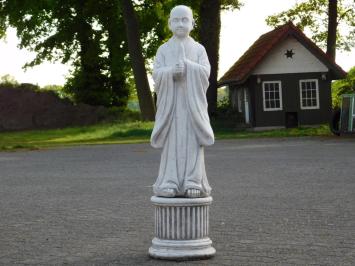 Groetende Monnik op Sokkel - Volledig Steen