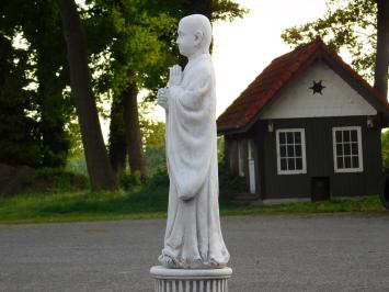 Groetende Monnik op Sokkel - Volledig Steen