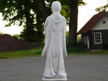 Groetende Monnik op Sokkel - Volledig Steen