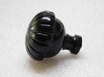 Grote Deurknop met Rozet - Zwart - Gietijzer - Vaste Knop