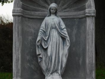 Große klassische Gebetskapelle mit Marienstatue – ca. 95 x 70 cm – Stein