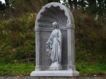 Große klassische Gebetskapelle mit Marienstatue – ca. 95 x 70 cm – Stein