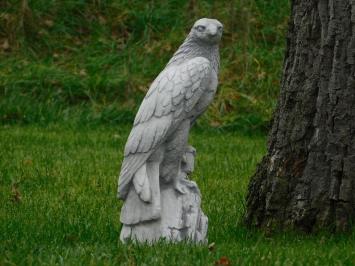 Havik van Steen - Wit met Grijs - Dierensculptuur