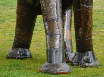 XXL Handgemaakte Olifant – Metaal – ca. 225 x 250 cm – Bruine Uitvoering