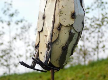 Handgemaakte Uil als Tuinsteker - 83 cm - Metaal