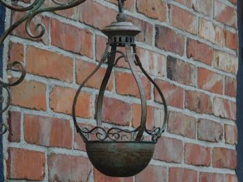 Hanging basket met wandhaak - metaal - wanddecoratie