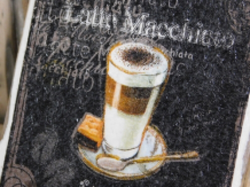 Satz von 4 Untersetzern Old Dutch - 'Latte Macchiato'.