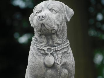 Hond op Sokkel - 68 cm - Steen