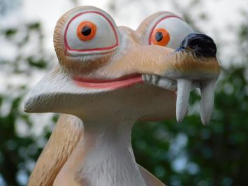 Scrat – Dekorative Figur mit Blumenkasten – 40 cm – Polystone