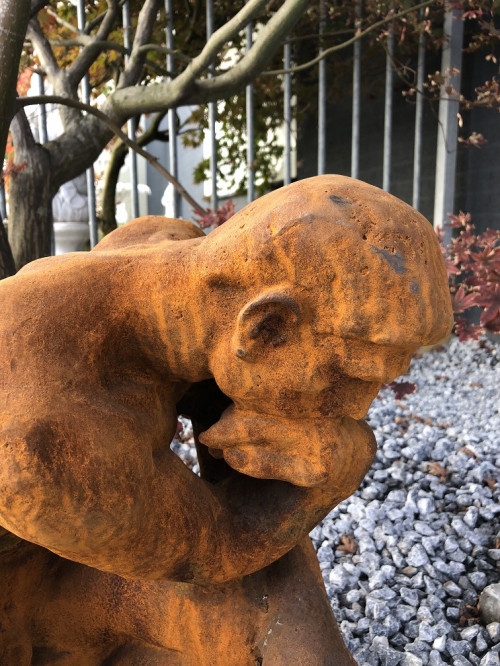 Skulptur - Gusseisenstatue, der Denker, große Statue!