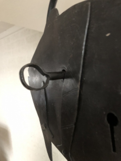 Groot metalen vintage old look slot in de vorm van een grote vis, geweldig en uniek!!