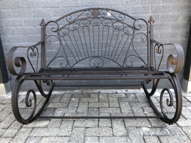 Klassische Schaukelbank - Braun-Rost