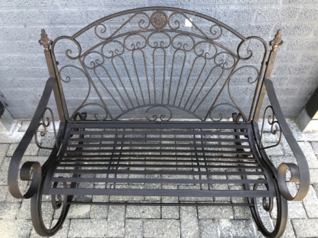 Klassische Schaukelbank - Braun-Rost