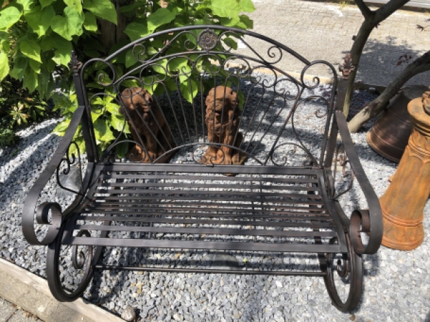Klassische Schaukelbank - Braun-Rost