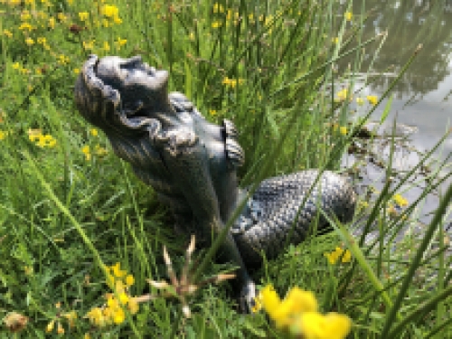 Schöne Meerjungfrau Gusseisen Bronze-Messing-Statue