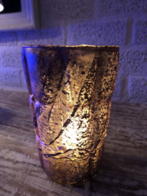 kandelaar-windlicht-kaarsen glas, pink, sfeervol.