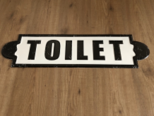 Wandschild, Namensschild XL, mit Text: Toilette im Altbau-Look