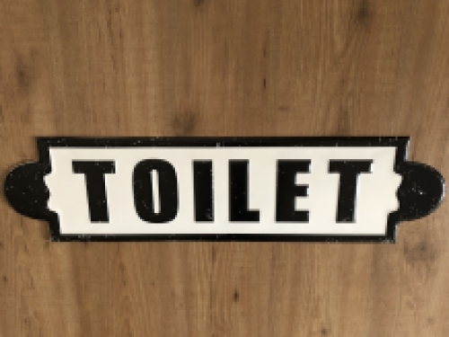 Wandschild, Namensschild XL, mit Text: Toilette im Altbau-Look