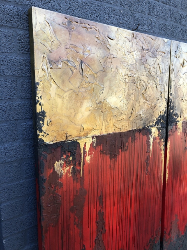Tweeluik XXL schilderij made by Rob Hoogland.
