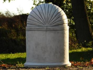 Klassische Kapelle mit Madonna und Kind – 65 cm – Grau/Weiß – Stein