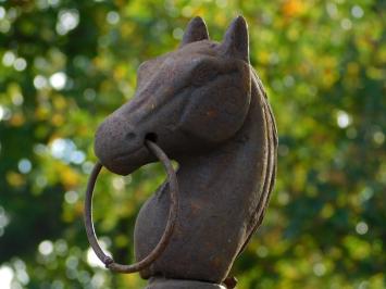 Classic Cast-Iron Horse Post - 107 cm - Rust-Look