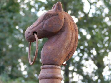 Classic Cast-Iron Horse Post - 107 cm - Rust-Look