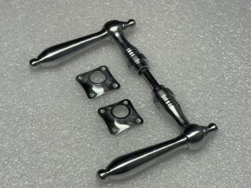 Deurset nikkel - chrome mat - 2 deurklinken en -rozetten
