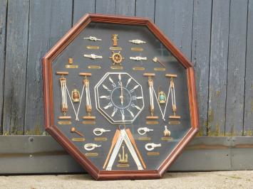 Maritieme Wanddecoratie met Scheepsknopen en Klok - 66 cm