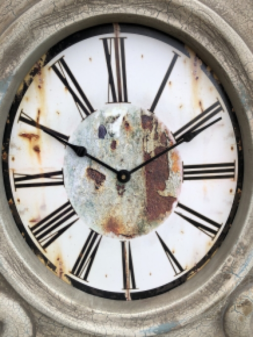 Prachtige fors uurwerk-klok-ossenoog vintage model. LAATSTE !!