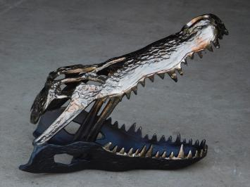 Skulptur Krokodilkopf - Aluminium - Abstrakt