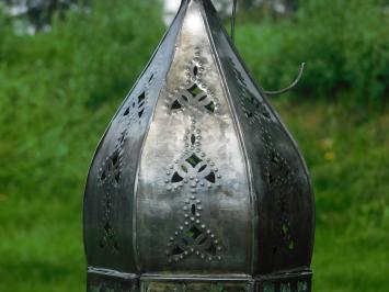 Große Metalllaterne mit Glas | Stehend oder hängend | Besonderes Erscheinungsbild | 110 cm hoch