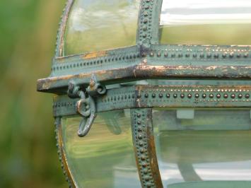 Metall-Windlicht XL mit Schwan auf Ständer – 102 cm – Vintage-Laterne