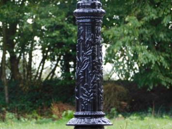 Klassischer Laternenpfahl XL mit 4 Lampenschirmen –  315 cm - Schwarz – Aluminium – Elegante Gartenlampe