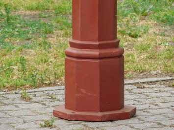 Lantaarnpaal XL met Koperen Kap - 325 cm - Gietijzer Ruw Menie