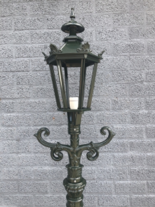 Außenlampe, Laterne, Gartenlampe, Aluminium, grün, Höhe 235 cm