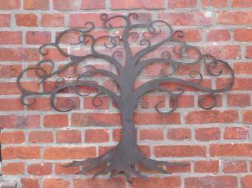 Wandornament „Baum des Lebens“ – ca. 78 × 92 cm – Metall – Braun