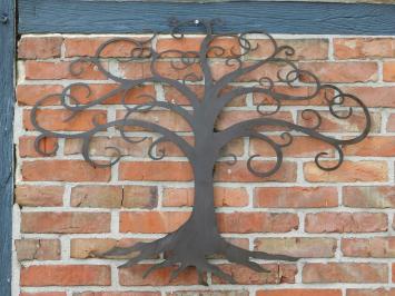 Wandornament „Baum des Lebens“ – ca. 78 × 92 cm – Metall – Braun
