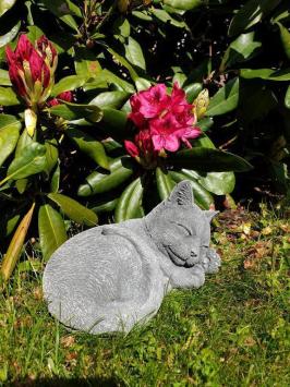 Gartenstatue Katze, Beton