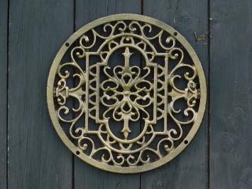 Rond Mandala Rooster - Goud Brons - Gietijzer