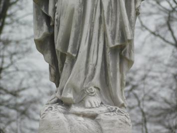 Groot Maria Beeld op Sokkel - 190 cm - Volledig Steen