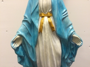 Kerkbeeld Maria groot in kleur, prachtig uniek beeld.