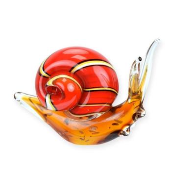 Slak van glas , beeld van een glazen slak