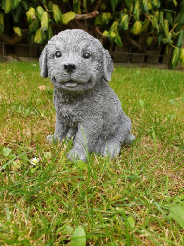 Golden Retriever Welpe, Hund, Gartenskulptur